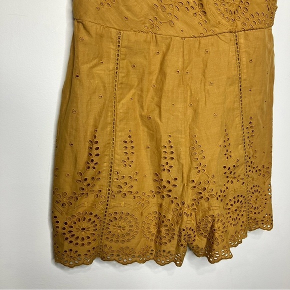 Versona eyelet romper mustard yellow size medium - Picture 3 of 9
